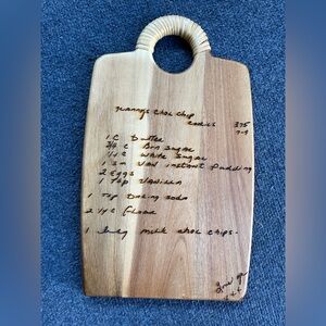 One of a Kind Wooden Cutting Board with Handle